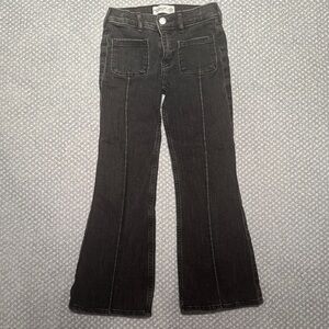 Abercrombie Kids high rise black flare jeans